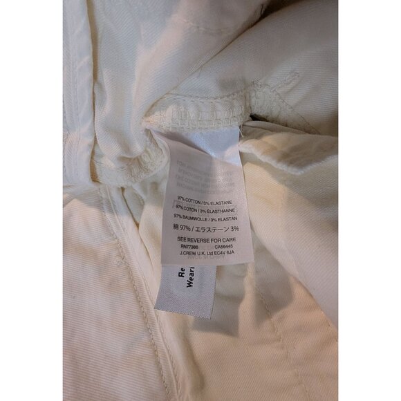J Crew Sammie Cropped Kick Flare Jeans Chino Stretch Cream Ivory Women Sz 28 NWT - Picture 7 of 9